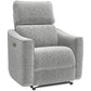 Chenille Power Recliner Chair with USB Ports - Grey