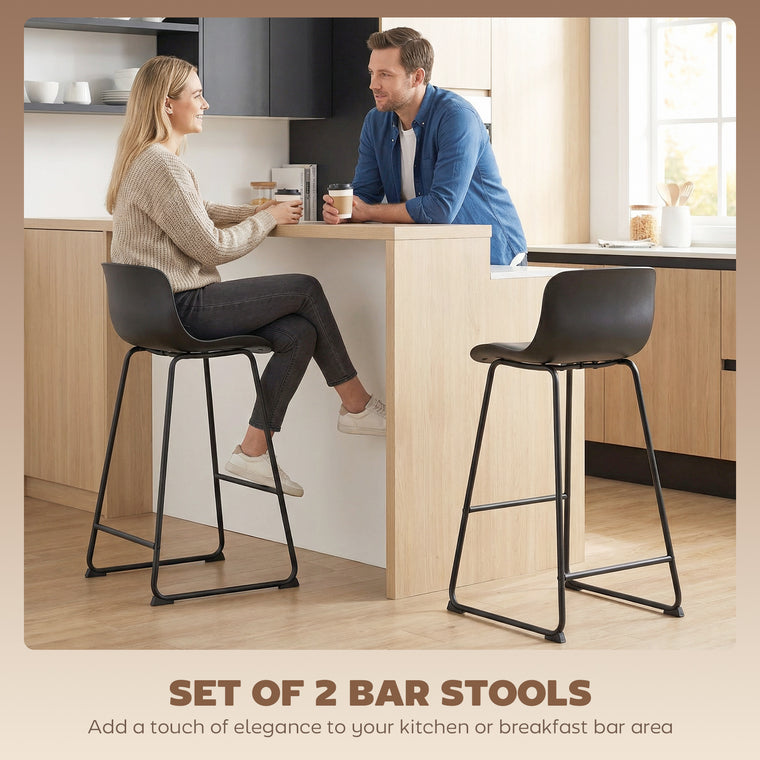 PU Leather Counter Height Bar Stools Set of 2