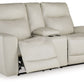 Mindanao - Coconut - Pwr Rec Loveseat/Con/Adj Hdrst - Leather Match