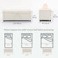 Storage Ottoman, Upholstered Corduroy End of Bed Bench with Thick Padding, Storage Bench for Bedroom, Beige