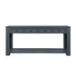 Rustic Chic Console Table with Storage Drawers, Bottom Shelf, Solid Wood Frame, Ideal for Entryway, Hallway, 63" L x 14" W x 30" H, Navy