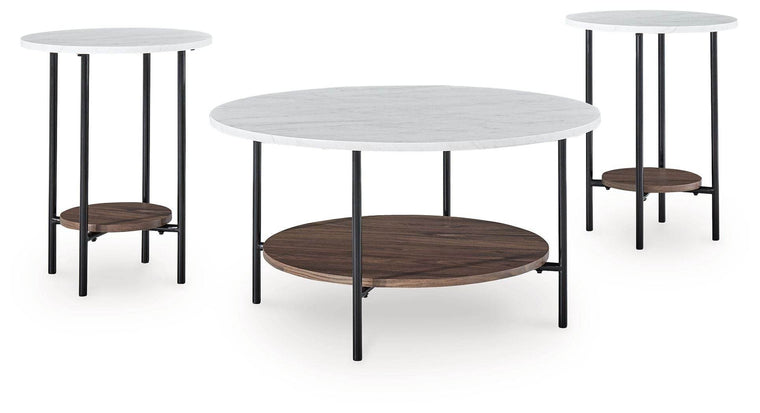 Wrenwich - Brown / Black / White - Occasional Table Set (Set of 3) - Forward Furniture