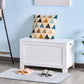 Large Storage Box Storage Trunk Cabinet Container with Lid and 2 Safety Hinges, White
