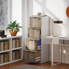 4 Drawer Filing Cabinet, Farmhouse File Cabinet with Lock, Adjustable Hanging Rails for A4 Letter Size Files, White
