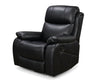 Manual Black Leather Recliner