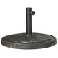 40 lb Heavy Duty Patio Umbrella Base, 21" Round Resin Market Umbrella Stand for Outdoor, Garden, Backyard, Bronze