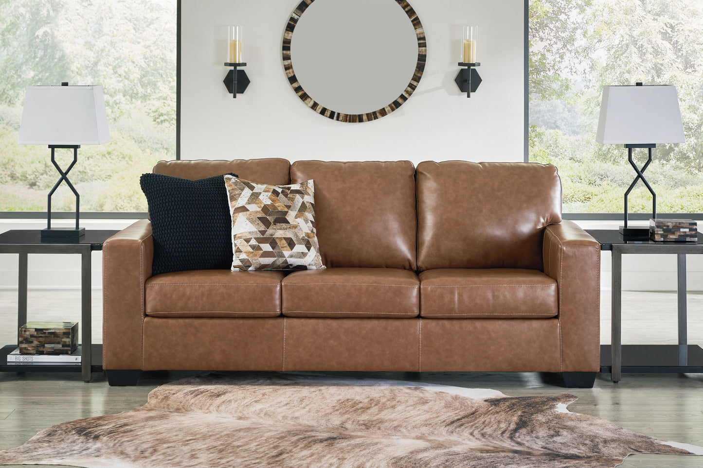 Bolsena - Caramel - Sofa - Leather Match