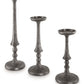 Eravell - Pewter Finish - Candle Holder Set (Set of 3)