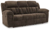 Frohn - Reclining Sofa - Fabric - Chocolate