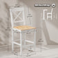 Solid Wood Counter Height Bar Stools Set of 2 - Natural
