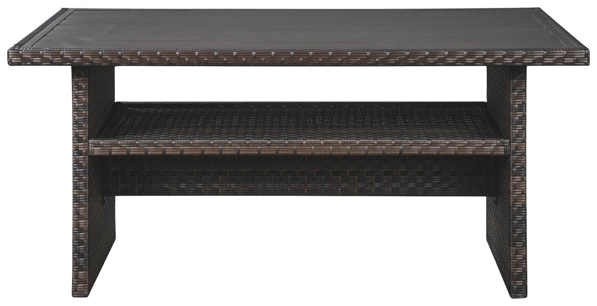 Easy Isle - Dark Brown / Beige - RECT Multi-Use Table - Forward Furniture