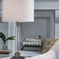 Deccalen - Clear / Silver Finish - Crystal Table Lamp