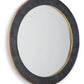 Corinsworth - Accent Mirror - Charcoal / Brass Finish