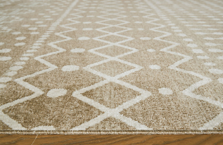 Bunchly - 5' x 7' Rug - Tan / Brown / Cream