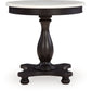 Henridge - Black / White - Accent Table With Pedestal Base