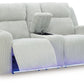 Forest Lake - Power Reclining Loveseat With Console / Adj Headrest