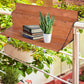 Railing Hanging Table, Folding Balcony Table, Spruce Foldable Desk with Width 39.4 inch for Patio and Garden, Orange