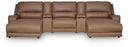 5 Pc. Power Reclining Sectional With Double Chaise, Armless Chair And 2 Storage Consoles