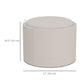 Round Coffee Table with Hidden Storage - Cream White