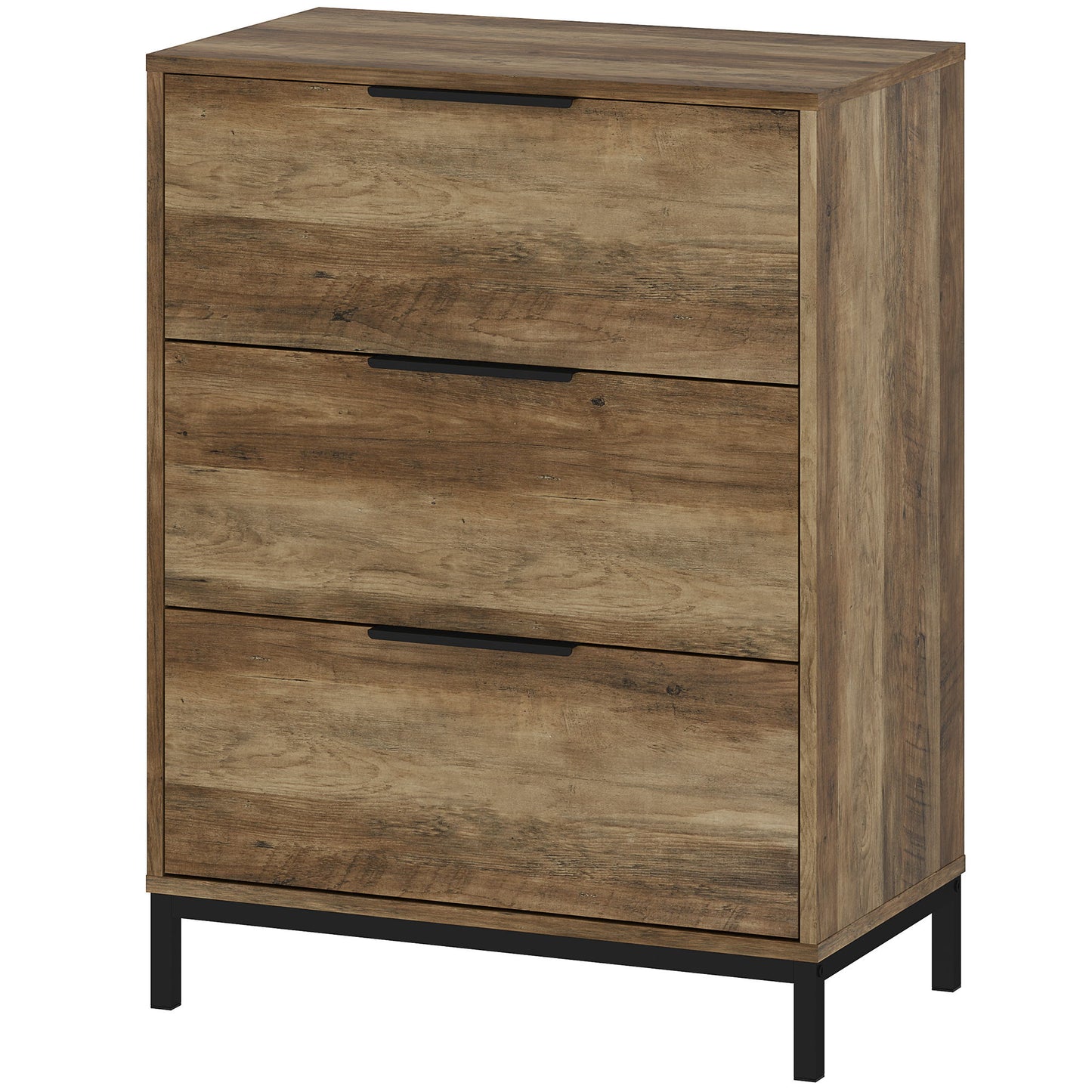 Dresser for Bedroom, 3 Drawer Dresser Tower, Chest of Drawers for Hallway, Entryway, Closet, Natural