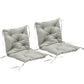 Set of 2 Garden Chair Cushions Seat Pad with Backrest for Sunbeds, Rocking Chairs, Loungers, Outdoor & Indoor Use