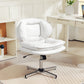 Criss Cross Armless Office Chair, No Wheels - White