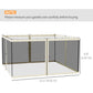 Replacement Mosquito Netting for Gazebo 13' x 13' Black Screen Walls for Canopy with Zippers for Parties and Outdoor Activities, Cream White