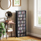 8-Tier DVD Shelf with 6 Adjustable Shelves, Slim CD Shelf, Holds 360 CDs, 185 DVDs or 185 Blu-rays, Black