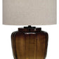 Bainmore - Amber - Glass Table Lamp - Forward Furniture