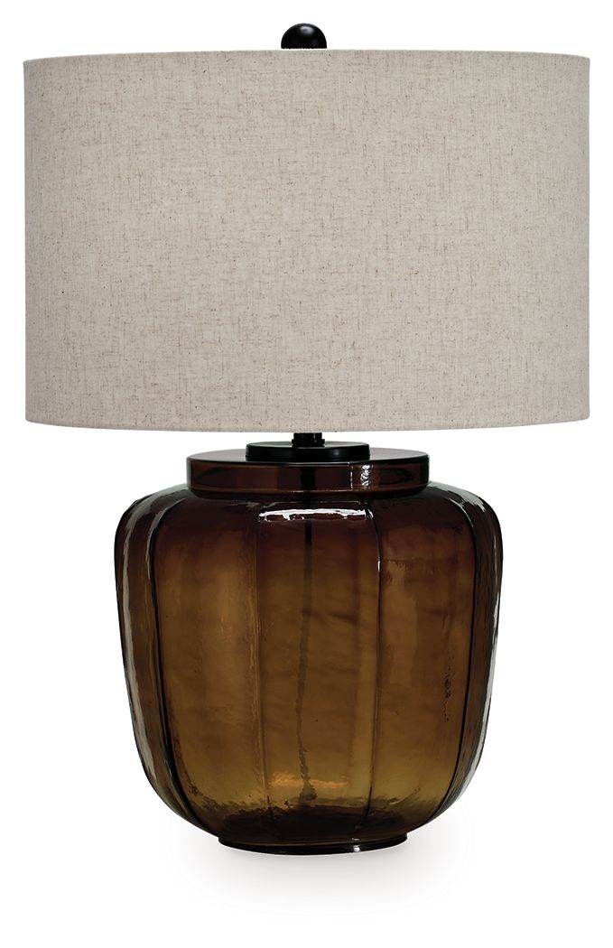 Bainmore - Amber - Glass Table Lamp - Forward Furniture
