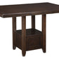 Haddigan - Dark Brown - Rectangular Dining Room Counter Extension Table