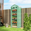 Mini Greenhouse with Screen Roof, Portable Small Greenhouse with Roll-Up Zipper Door, 27.6