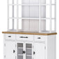 Ashbryn - White / Natural - Dining Server And Hutch