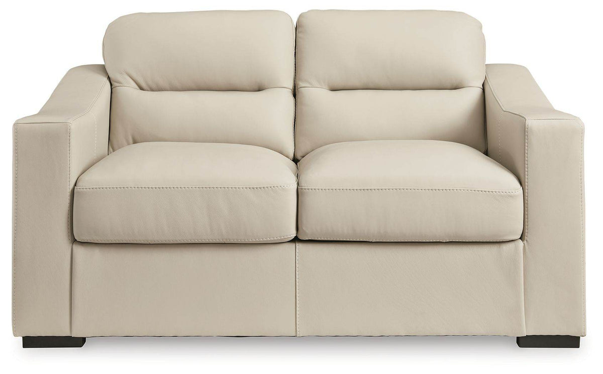 Treasure Trove - Almond - Loveseat - Leather Match - Forward Furniture
