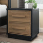 Kozmour - Two Drawer Night Stand - Black / Brown