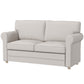 59" Loveseat Sofa for Bedroom, Modern Love Seats Furniture, Upholstered 2 Seater Couch with Solid Steel Frame and Beech Wood Legs for Living Room, Light Grey