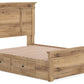 Makidern - Panel Storage Bed With Under Bed Storage Unit