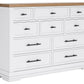 Ashbryn - White / Natural - Dresser