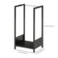 Firewood Rack, Log Holder for Fireplace, Outdoor Indoor Wood Storage Stacker, 15.4" x 13.8" x 29.9", Black