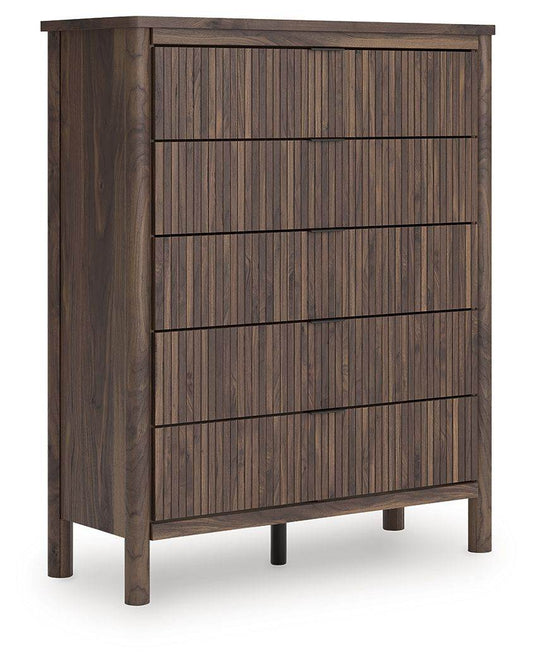 Pamytta - Brown - Five Drawer Wide Chest - Forward Furniture