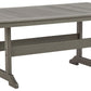 Visola - Gray - Rect Dining Table W/Umb Opt