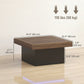 35" Square LED Coffee Table - Walnut