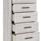 Cayboni - Whitewash - Five Drawer Chest