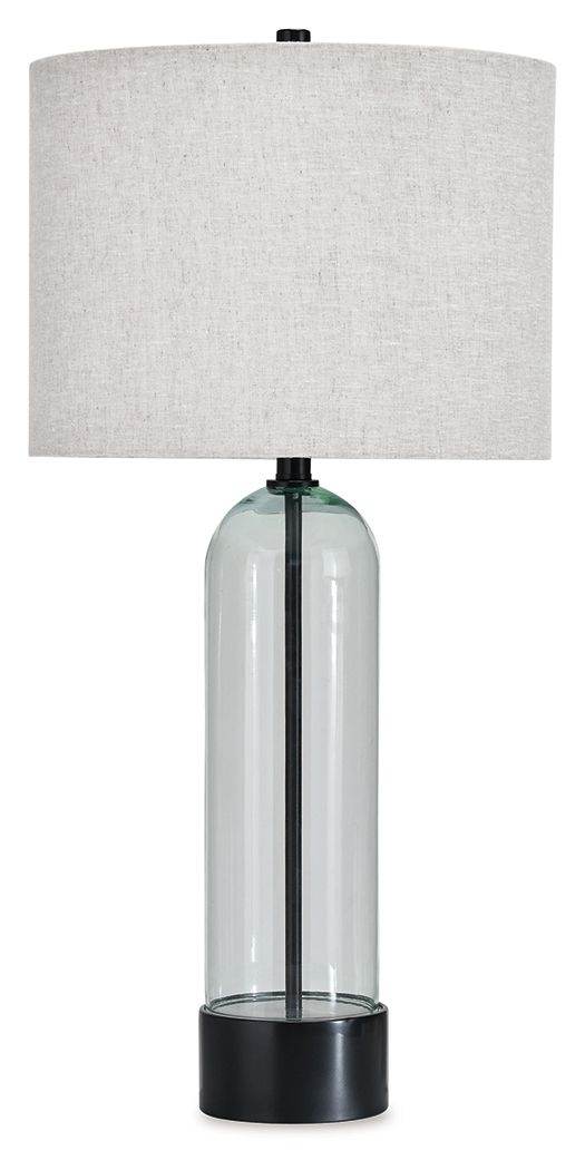 Kerrbrook - Clear / Black - Glass Table Lamp - Forward Furniture
