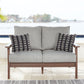 Emmeline - Brown / Beige - Loveseat W/Cushion