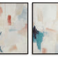 Caldish - Blue / White / Pink - Wall Art Set (Set of 2)