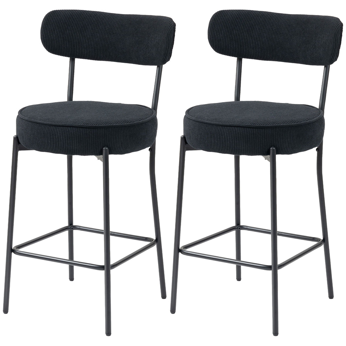 Zandro Corduroy Set of 2 Barstools