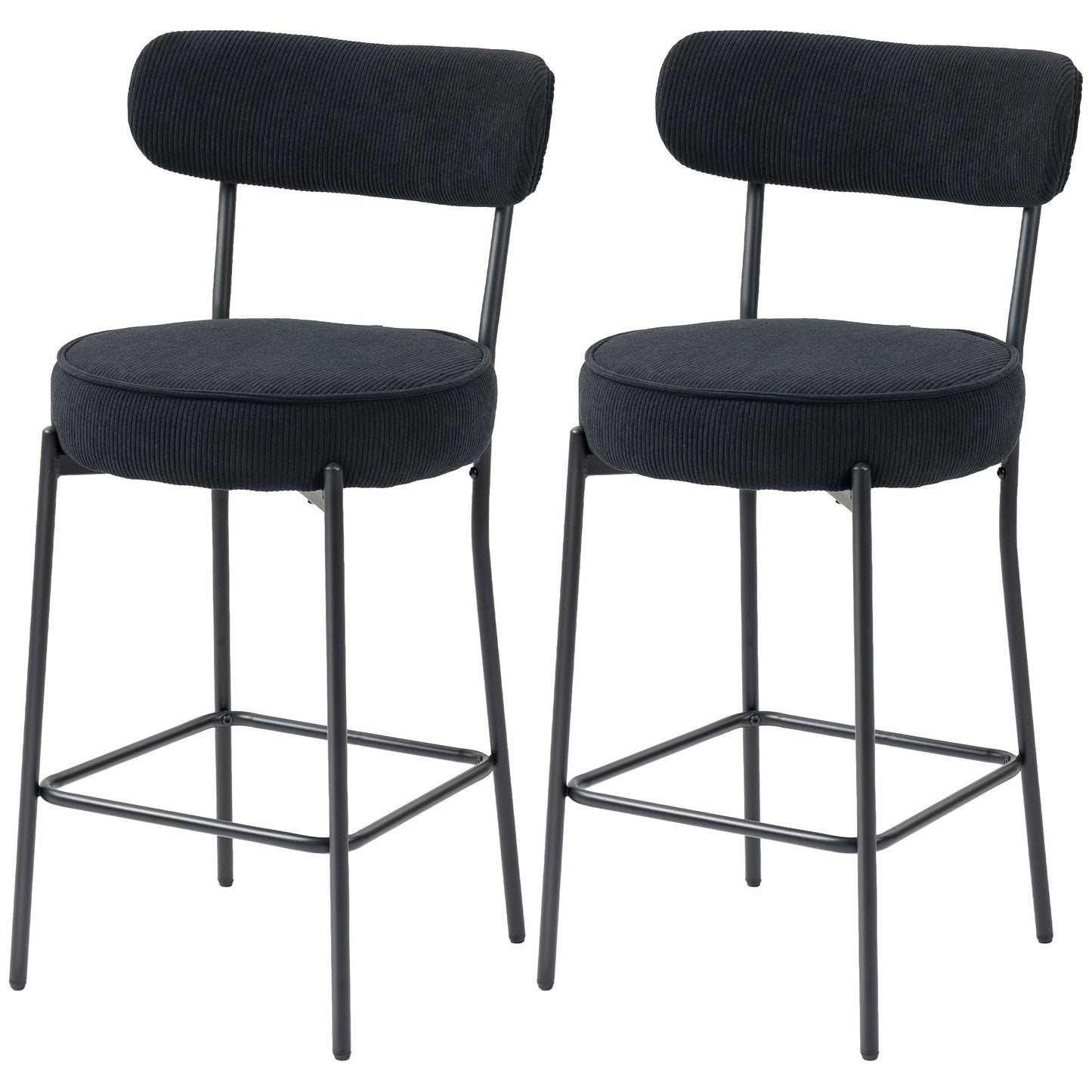 Zandro Corduroy Set of 2 Barstools