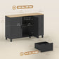 Buffet Cabinet with Soft-Close Doors, Modern Sideboard with 3 Drawers for Living Room, Kitchen, Dining Room, Black