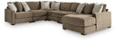 6 Pc. Right Arm Facing Corner Chaise Sectional